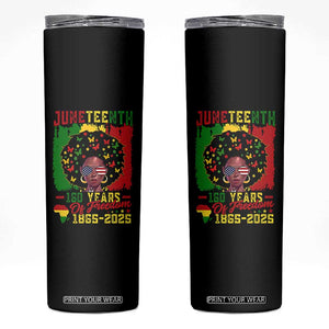 Juneteenth 160 Years Of Freedom Skinny Tumbler African American Pride TS11 Black Print Your Wear
