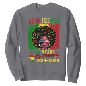 Juneteenth 160 Years Of Freedom Sweatshirt African American Pride TS11 Charcoal Print Your Wear