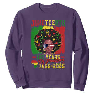 Juneteenth 160 Years Of Freedom Sweatshirt African American Pride TS11 Purple Print Your Wear