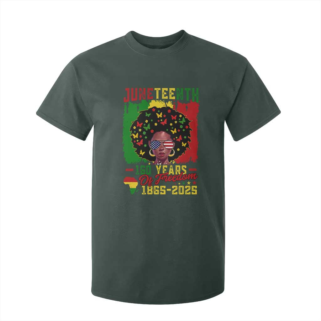 Juneteenth 160 Years Of Freedom T Shirt For Kid African American Pride TS11 Dark Forest Green Print Your Wear
