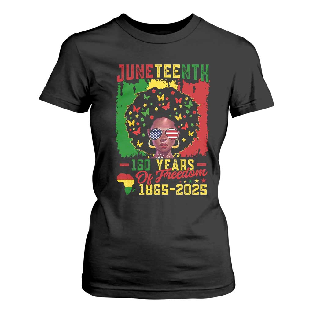 Juneteenth 160 Years Of Freedom T Shirt For Women African American Pride TS11 Black Print Your Wear