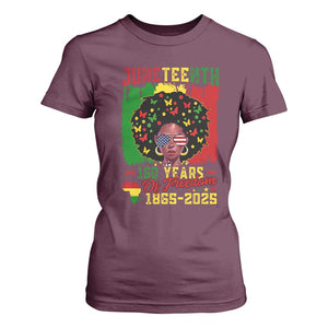 Juneteenth 160 Years Of Freedom T Shirt For Women African American Pride TS11 Maroon Print Your Wear