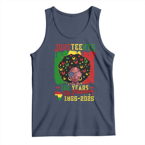 Juneteenth 160 Years Of Freedom Tank Top African American Pride TS11 Navy Print Your Wear