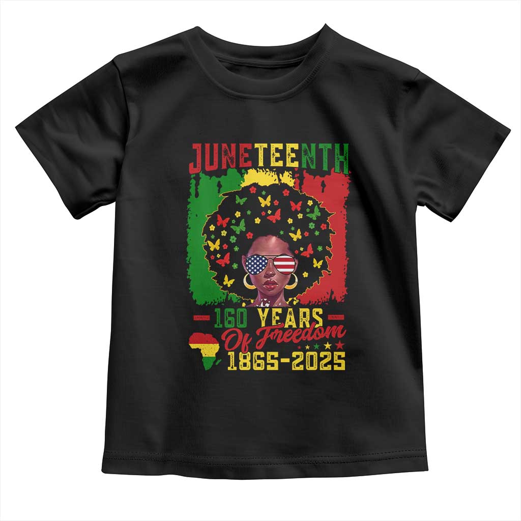 Juneteenth 160 Years Of Freedom Toddler T Shirt African American Pride TS11 Black Print Your Wear