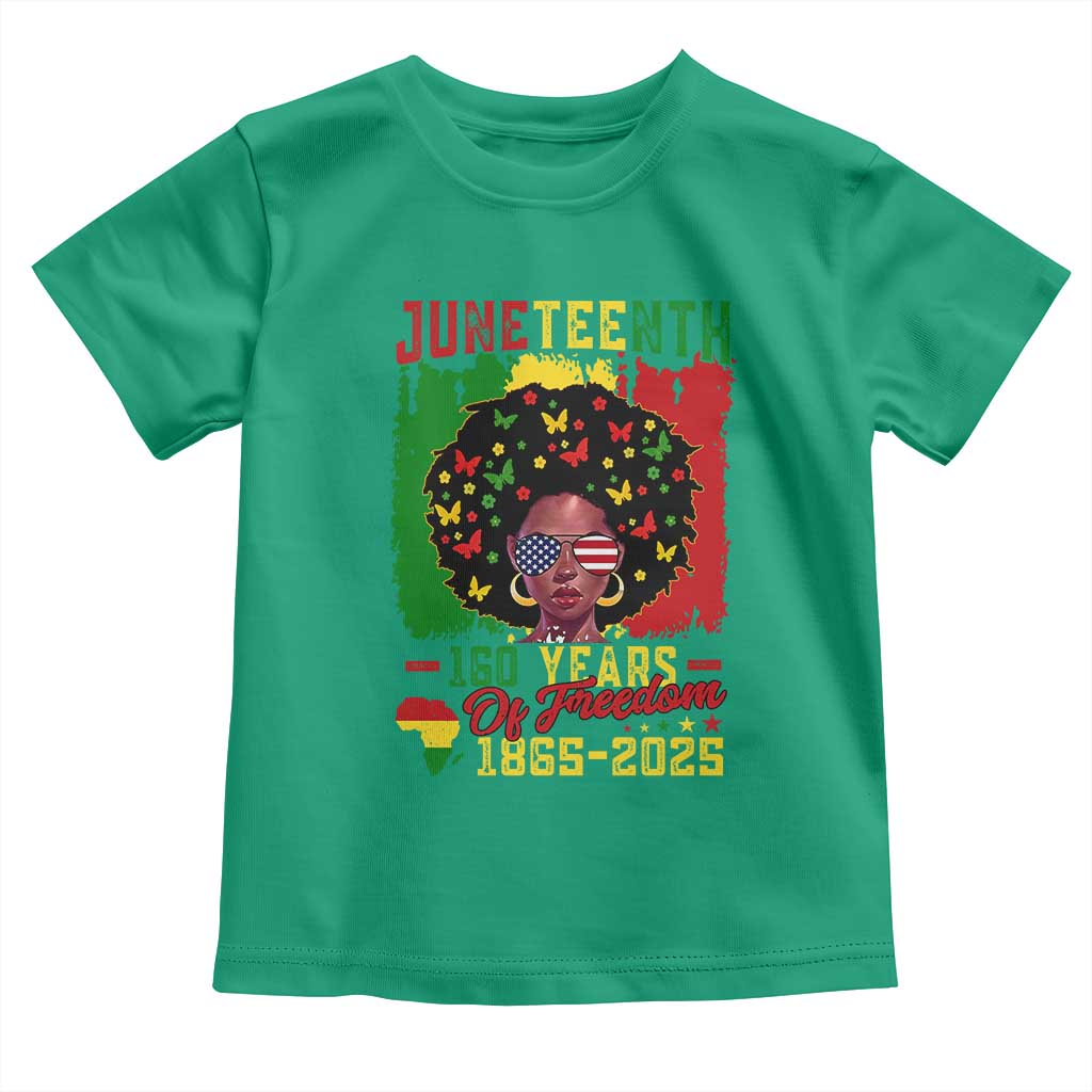 Juneteenth 160 Years Of Freedom Toddler T Shirt African American Pride TS11 Irish Green Print Your Wear