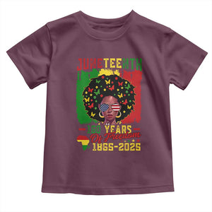 Juneteenth 160 Years Of Freedom Toddler T Shirt African American Pride TS11 Maroon Print Your Wear