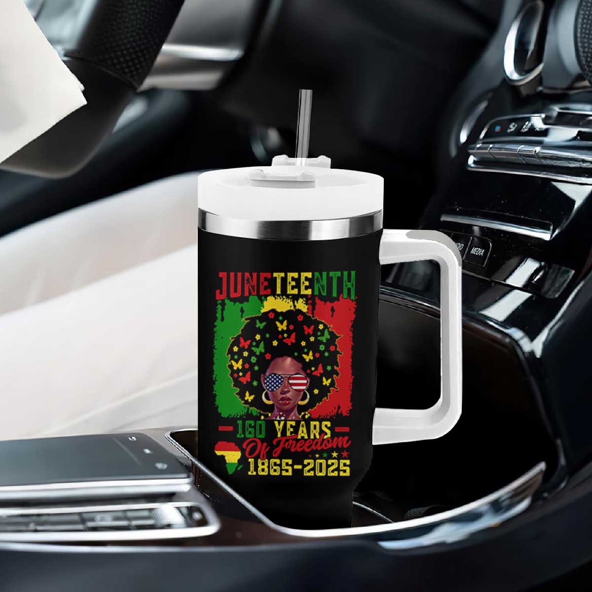 Juneteenth 160 Years Of Freedom Tumbler With Handle African American Pride TS11 Print Your Wear
