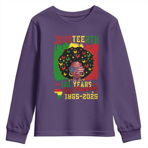Juneteenth 160 Years Of Freedom Youth Sweatshirt African American Pride TS11 Purple Print Your Wear