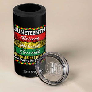 Juneteenth 1865 4 in 1 Can Cooler Tumbler Remembering The Past Black Freedom African Independence Day TS10 Print Your Wear