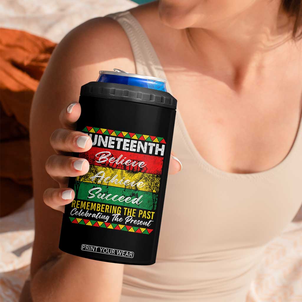 Juneteenth 1865 4 in 1 Can Cooler Tumbler Remembering The Past Black Freedom African Independence Day TS10 Print Your Wear