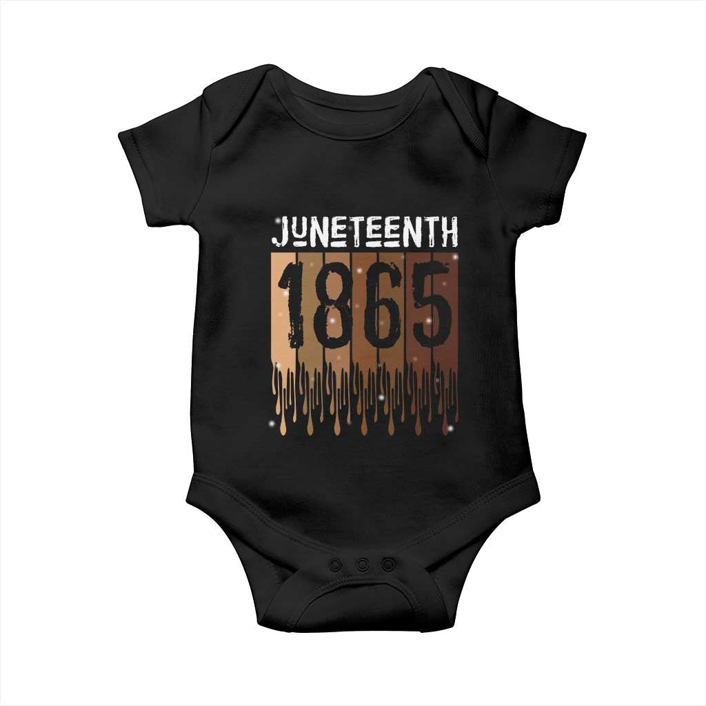 Juneteenth 1865 Baby Onesie June 19th Celebrating Black Freedom Melanin TS10 Black Print Your Wear