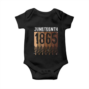 Juneteenth 1865 Baby Onesie June 19th Celebrating Black Freedom Melanin TS10 Black Print Your Wear