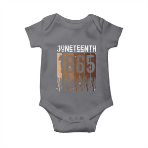 Juneteenth 1865 Baby Onesie June 19th Celebrating Black Freedom Melanin TS10 Charcoal Print Your Wear