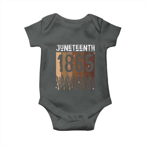 Juneteenth 1865 Baby Onesie June 19th Celebrating Black Freedom Melanin TS10 Dark Heather Print Your Wear