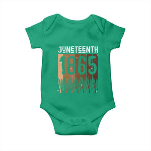 Juneteenth 1865 Baby Onesie June 19th Celebrating Black Freedom Melanin TS10 Irish Green Print Your Wear