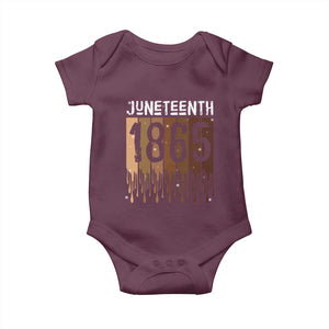 Juneteenth 1865 Baby Onesie June 19th Celebrating Black Freedom Melanin TS10 Maroon Print Your Wear