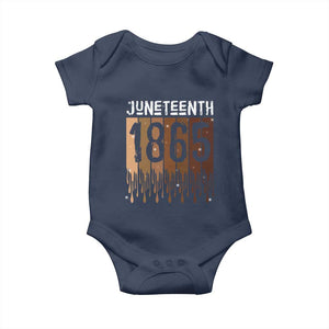 Juneteenth 1865 Baby Onesie June 19th Celebrating Black Freedom Melanin TS10 Navy Print Your Wear