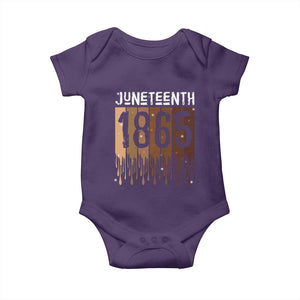 Juneteenth 1865 Baby Onesie June 19th Celebrating Black Freedom Melanin TS10 Purple Print Your Wear