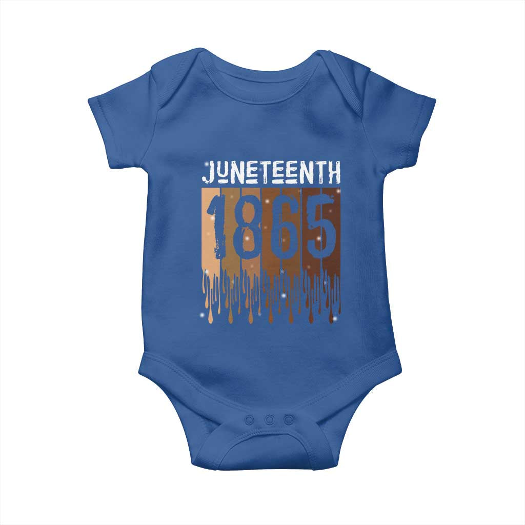 Juneteenth 1865 Baby Onesie June 19th Celebrating Black Freedom Melanin TS10 Royal Blue Print Your Wear