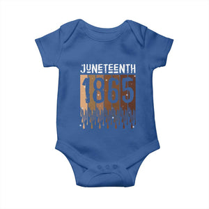 Juneteenth 1865 Baby Onesie June 19th Celebrating Black Freedom Melanin TS10 Royal Blue Print Your Wear