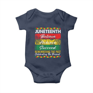 Juneteenth 1865 Baby Onesie Remembering The Past Black Freedom African Independence Day TS10 Navy Print Your Wear