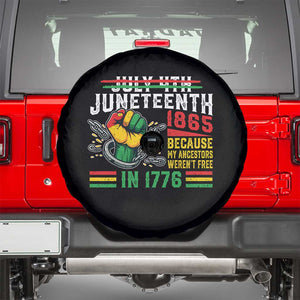 Juneteenth 1865 Because My Ancestors Weren't Free In 1776 Spare Tire Cover Break The Chains TS11 Black Print Your Wear