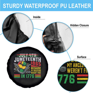 Juneteenth 1865 Because My Ancestors Weren't Free In 1776 Spare Tire Cover Break The Chains TS11 Print Your Wear