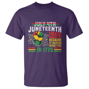 Juneteenth 1865 Because My Ancestors Weren't Free In 1776 T Shirt Break The Chains TS11 Purple Print Your Wear