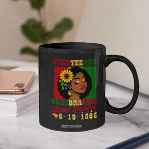 Juneteenth 1865 Black Freedom Celebration Coffee Mug Afrocentric Pride Melanin Girl TS02 Print Your Wear