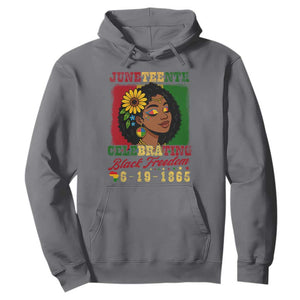 Juneteenth 1865 Black Freedom Celebration Hoodie Afrocentric Pride Melanin Girl TS02 Charcoal Print Your Wear