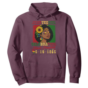 Juneteenth 1865 Black Freedom Celebration Hoodie Afrocentric Pride Melanin Girl TS02 Maroon Print Your Wear