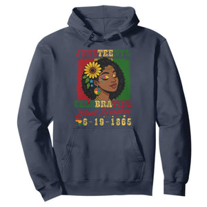Juneteenth 1865 Black Freedom Celebration Hoodie Afrocentric Pride Melanin Girl TS02 Navy Print Your Wear