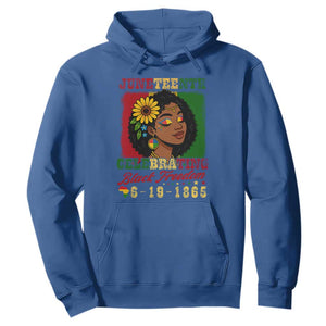 Juneteenth 1865 Black Freedom Celebration Hoodie Afrocentric Pride Melanin Girl TS02 Royal Blue Print Your Wear