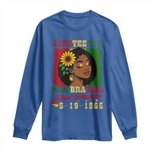 Juneteenth 1865 Black Freedom Celebration Long Sleeve Shirt Afrocentric Pride Melanin Girl TS02 Royal Blue Print Your Wear