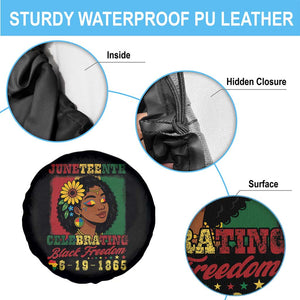 Juneteenth 1865 Black Freedom Celebration Spare Tire Cover Afrocentric Pride Melanin Girl TS02 Print Your Wear