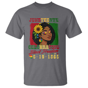 Juneteenth 1865 Black Freedom Celebration T Shirt Afrocentric Pride Melanin Girl TS02 Charcoal Print Your Wear