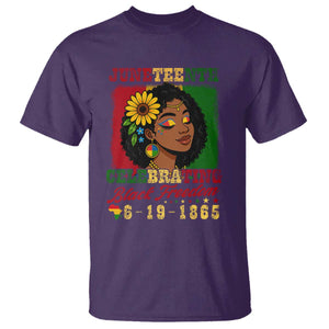 Juneteenth 1865 Black Freedom Celebration T Shirt Afrocentric Pride Melanin Girl TS02 Purple Print Your Wear