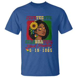 Juneteenth 1865 Black Freedom Celebration T Shirt Afrocentric Pride Melanin Girl TS02 Royal Blue Print Your Wear