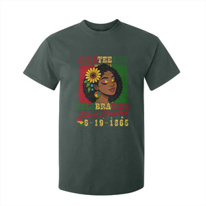 Juneteenth 1865 Black Freedom Celebration T Shirt For Kid Afrocentric Pride Melanin Girl TS02 Dark Forest Green Print Your Wear