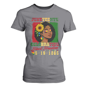 Juneteenth 1865 Black Freedom Celebration T Shirt For Women Afrocentric Pride Melanin Girl TS02 Charcoal Print Your Wear