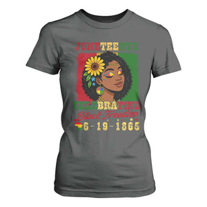 Juneteenth 1865 Black Freedom Celebration T Shirt For Women Afrocentric Pride Melanin Girl TS02 Dark Heather Print Your Wear