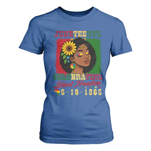 Juneteenth 1865 Black Freedom Celebration T Shirt For Women Afrocentric Pride Melanin Girl TS02 Royal Blue Print Your Wear