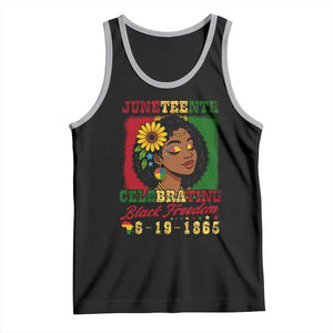 Juneteenth 1865 Black Freedom Celebration Tank Top Afrocentric Pride Melanin Girl TS02 Black Athletic Heather Print Your Wear