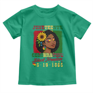 Juneteenth 1865 Black Freedom Celebration Toddler T Shirt Afrocentric Pride Melanin Girl TS02 Irish Green Print Your Wear