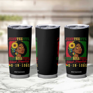 Juneteenth 1865 Black Freedom Celebration Tumbler Cup Afrocentric Pride Melanin Girl TS02 Print Your Wear