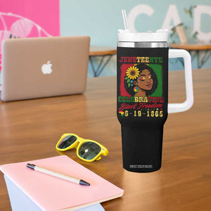 Juneteenth 1865 Black Freedom Celebration Tumbler With Handle Afrocentric Pride Melanin Girl TS02 Print Your Wear