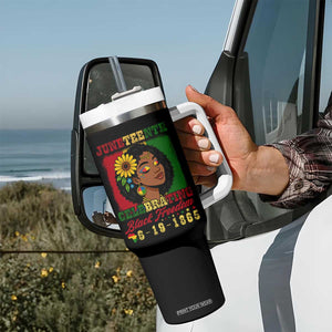 Juneteenth 1865 Black Freedom Celebration Tumbler With Handle Afrocentric Pride Melanin Girl TS02 Print Your Wear