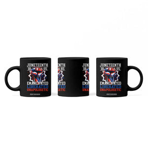 Juneteenth 1865 Emancipated Liberated Unapologetic Coffee Mug Hand Fist Juneteenth Flag TS11 Print Your Wear