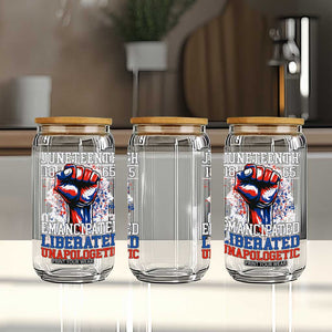 Juneteenth 1865 Emancipated Liberated Unapologetic Glass Can Hand Fist Juneteenth Flag TS11 Print Your Wear