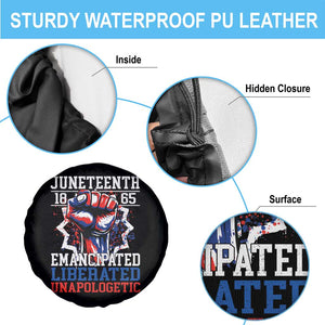 Juneteenth 1865 Emancipated Liberated Unapologetic Spare Tire Cover Hand Fist Juneteenth Flag TS11 Print Your Wear